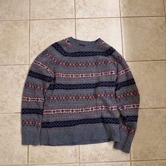 J Crew Fair Isle Wool Sweater Size M Barely Worn - Picture 1 of 2